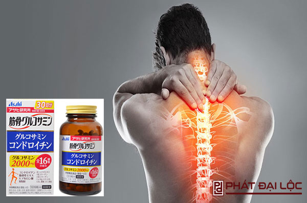 Thuốc bổ xương khớp Glucosamine Chondroitin Asahi 2000mg hỗ trợ điều trị đau khớp, đau bả vai
