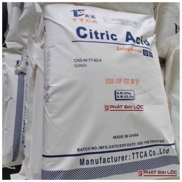 Citric Acid Anhydrous (E330) C6H8O7